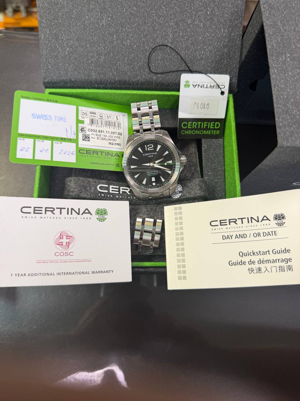 Мужские Швейцарские наручные часы Certina C032.851.11.057.02 (Б/У)