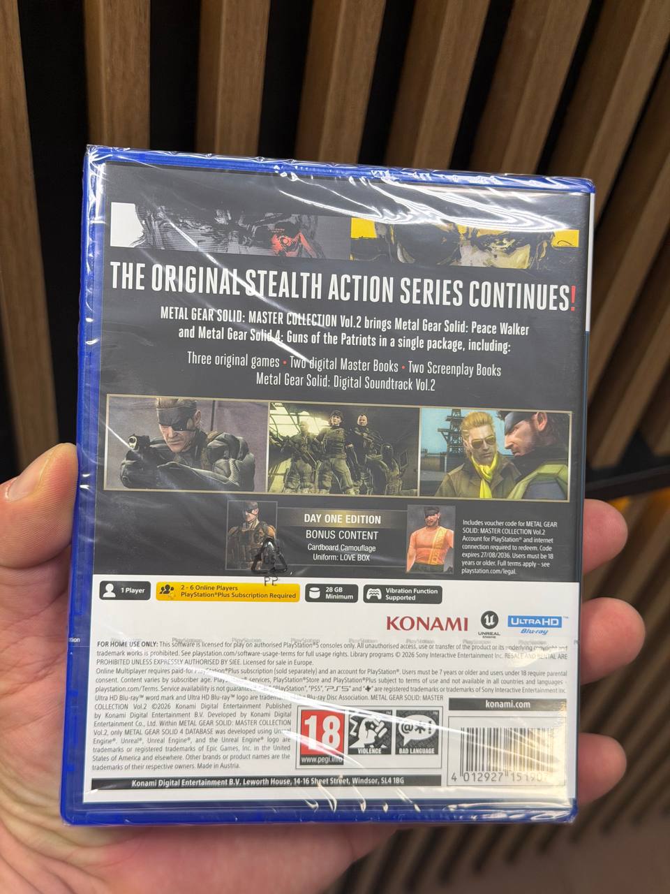Игра METAL GEAR SOLID: MASTER COLLECTION Vol.2 для Sony PlayStation PS5, английский язык, диск (Новый)