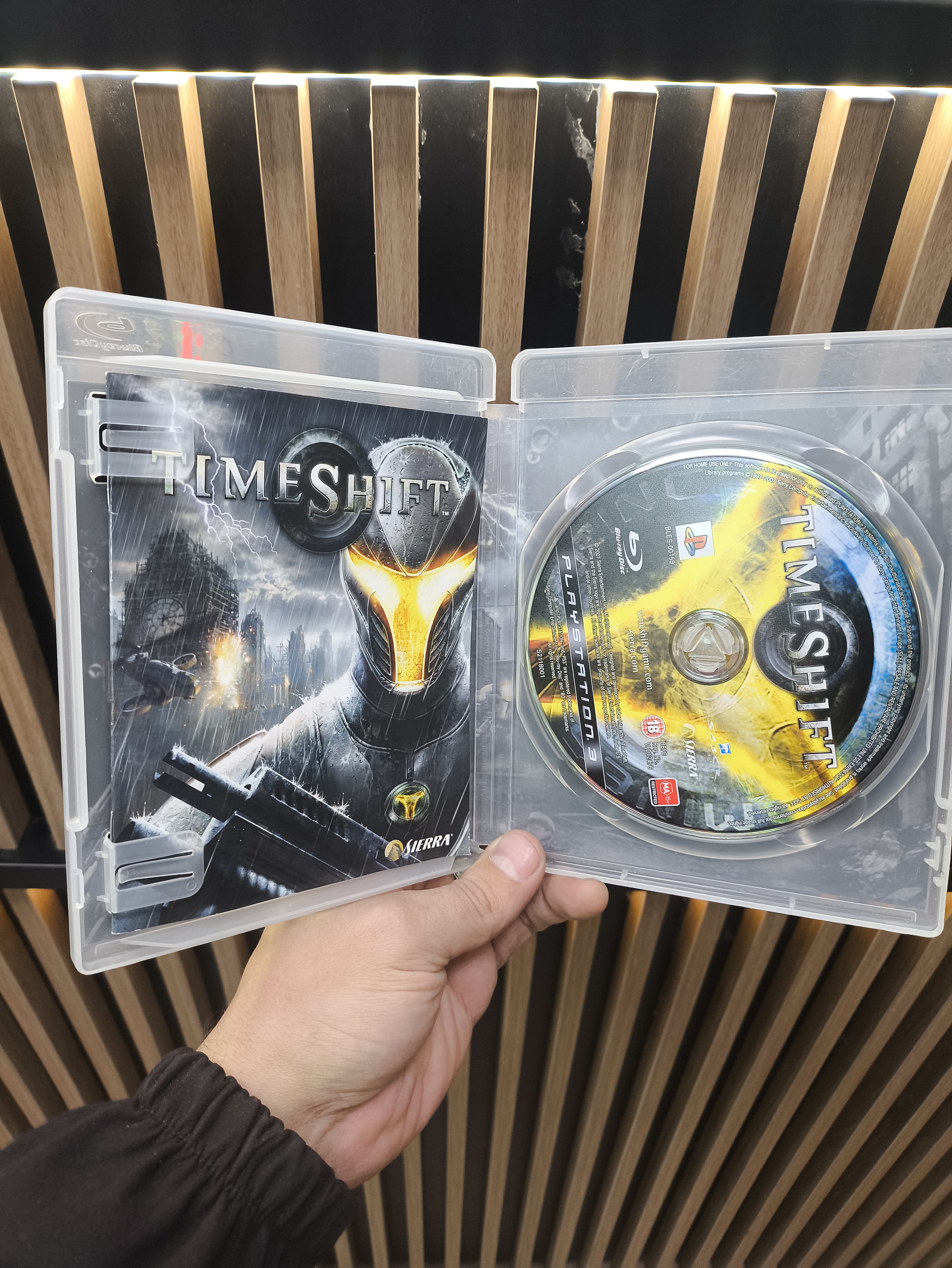 Игра TimeShift для PS3, английская версия, диск (Б\У)