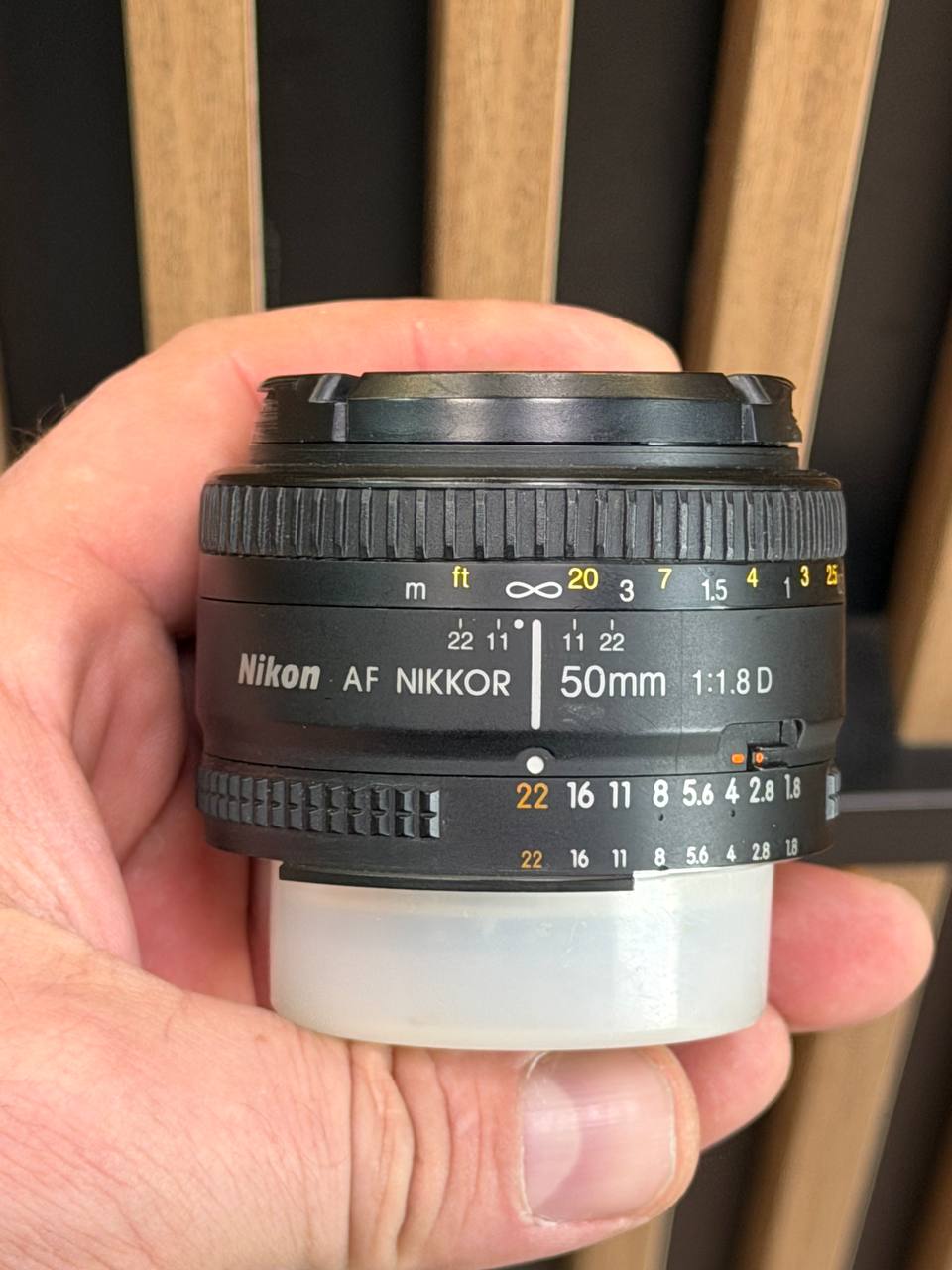 Объектив Nikon 50mm f/1.8D AF Nikkor, черный (Б/У)