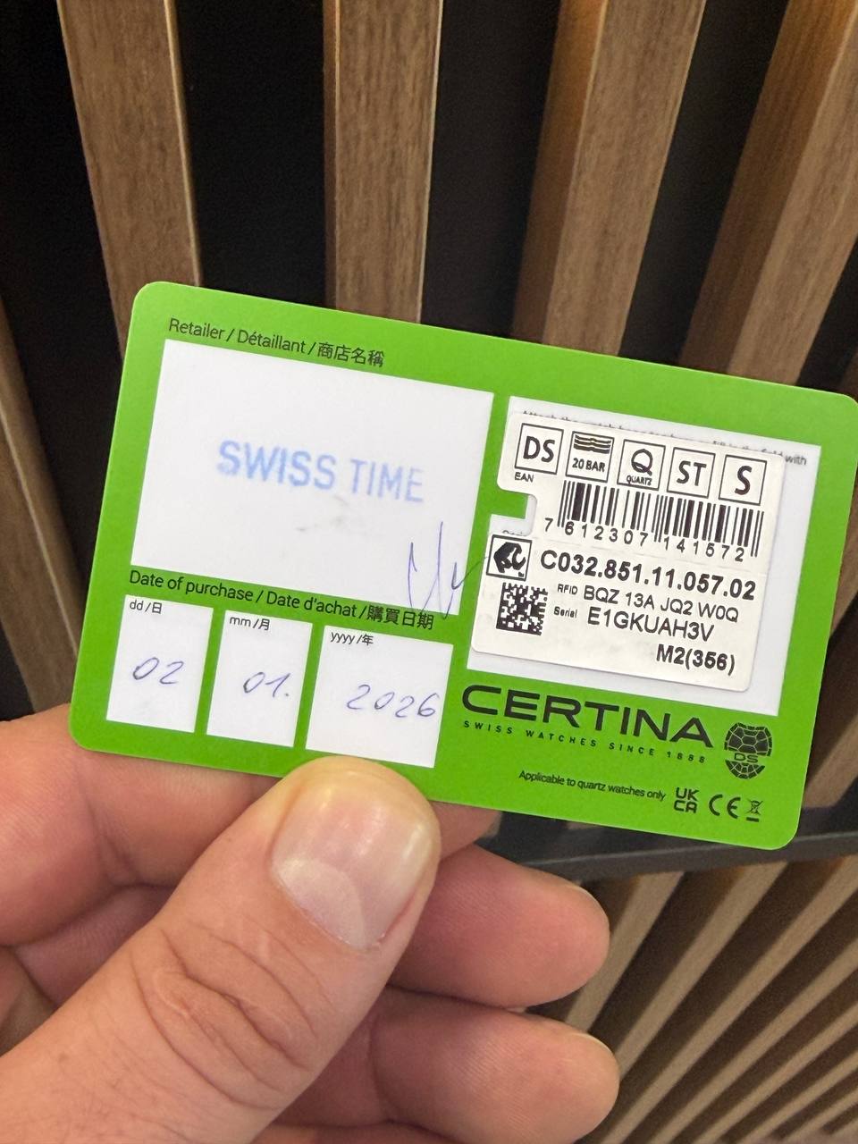 Мужские Швейцарские наручные часы Certina C032.851.11.057.02 (Б/У)