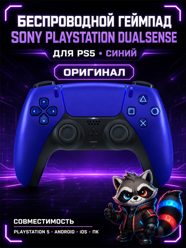 Беспроводной геймпад Sony PlayStation DualSense для PS5, Синий (Новое)